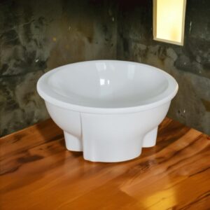 Free-Standing Round Acrylic Plain Bath Tub for Luxurious Soaks | BT 07