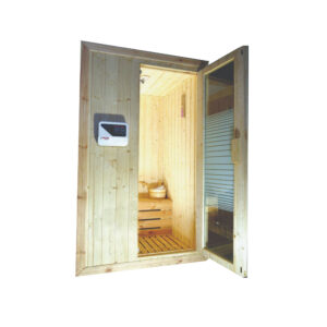 Dry Sauna Cabin – 1200x1200x2000mm – 3kW Heater, Finland Pinewood, Digital Control Panel, FM Radio | DS 6001
