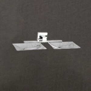 Chrome Finished Brass Double Soap Dish | LBA 205| Dual Convenience