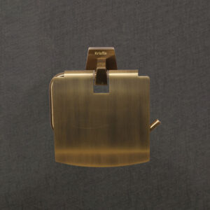 Wall-Mounted Brass Paper Holder with Lid | Antique Finish - LBA 3003 A