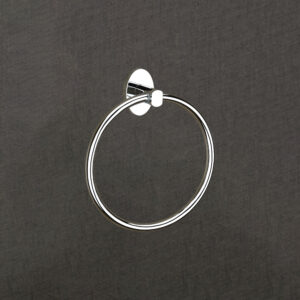 Brass Round Towel Ring for Bathroom – Wall Mounted Hand Towel Holder for Wash Basin & Kitchen – Chrome Finish – Minimalist Circular Design – Premium Bathroom Accessory – LBA 301