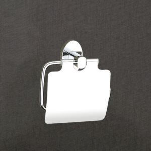Durable Chrome-Finished Toilet Paper Holder with Flap – LBA 303 A