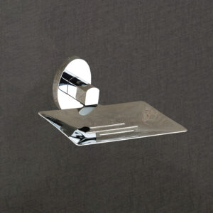 Brass Soap Dish for Bathroom – Wall Mounted Oval Soap Holder Tray – Chrome Finish – Slotted Design for Drainage – Rustproof & Durable Bathroom Accessory – Sleek & Compact – LBA 304