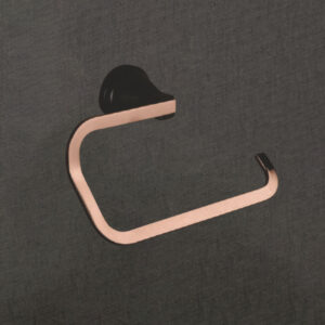 Brass Towel Ring | LBA 3401 | Rose Gold & Black Finish – PVD Coated with 10-Year Colour Warranty