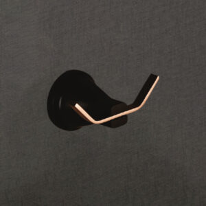 Wall Mount Brass Robe Hook | Corrosion & Wear Resistant | Black & Rose Gold Finish | LBA 3402