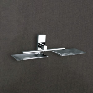 Dual Brass Soap Dish with Chrome Finish | LBA 405