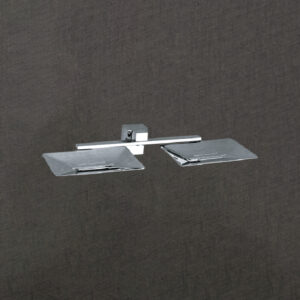 Dual Chrome Soap Dish – Space-Saving and Stylish | LBA 505