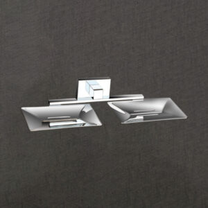 Dual Chrome-Finished Brass Soap Dish – Sleek & Spacious | LBA 805