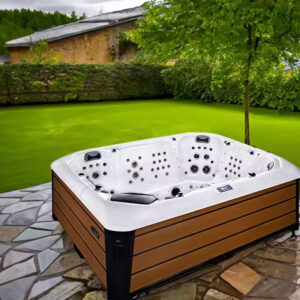 Outdoor Jacuzzi Spa – 8-Seater Luxury Hot Tub with 112 Massage Jets, LED Lighting & Balboa Heater – 2790 x 2200 mm | OSP 1013