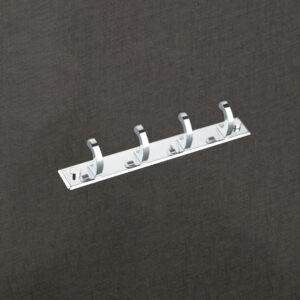 Brass Robe Hook Rack – Chrome Finish | LBA 1001