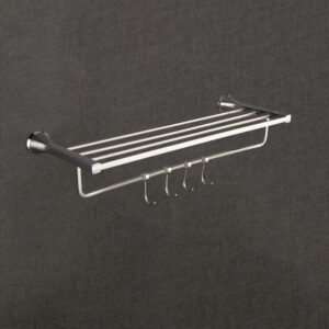 24-Inch Brass Towel Rack – Space-Saving Design | Chrome Finish | LBA 1611