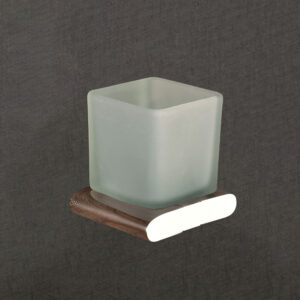 Wall-Mounted Tumbler Holder | Frosted Glass & Chrome Finish | LBA 1707