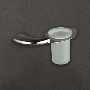 Wall-Mounted Tumbler Holder | Frosted Glass & Chrome Shine | LBA 1807