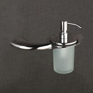 Wall Mounted Glass Soap Dispenser | Stylish Chrome Finish | LBA 1812