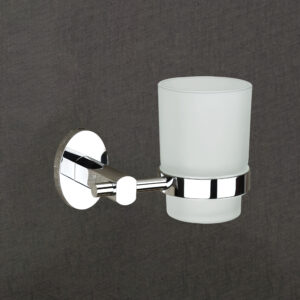 Brass Tumbler Holder with Frosted Glass – LBA 307