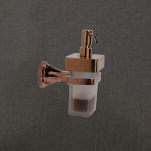 Wall-Mounted Brass Liquid Soap Dispenser – Rose Gold Finish | LBA 3112