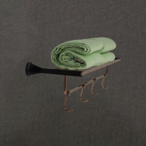 Towel Rack | Black & Rose Gold Finish | LBA 3411