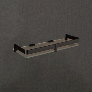 Black Glass Shelf for Modern Bathrooms | LGS 4009