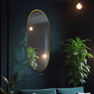 Sleek Capsule Aluminium Frame Mirror – Modern Decorative Accent for Bathrooms, Bedrooms & Entryways | LMF 4009 | LMF 4010