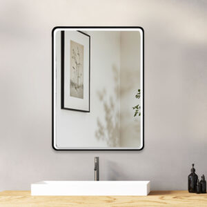 LED Aluminium Framed Modern Wall Mirror with 3-Color LED Lighting, Touch Control, Dimmer | Premium Brushed Frame | LMF L 4001 | LMF L 4002 | LMF L 4003