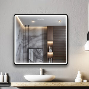 Square LED Bathroom Mirror with Touch Control – Brushed Black, Gold & Rose Gold Frame | LMF L 4005 S