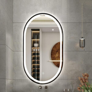 Aluminium Framed Capsule LED Mirror with 3-Color Lighting & Touch Dimming  | LMF L 4009 | LMF L 4010