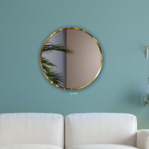 Round SS PVD Ultra Clear Wall Mirror – Stainless Steel Frame with Glossy PVD Finish 28-Inch | LSS4015