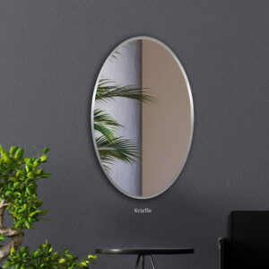 Oval SS PVD Ultra Clear Wall Mirror for Living Room & Bathroom – 24x30 Inch – Premium 304 Stainless Steel Frame  – LSS4017