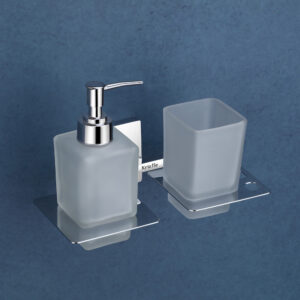 Tumbler Holder with Liquid Soap Dispenser