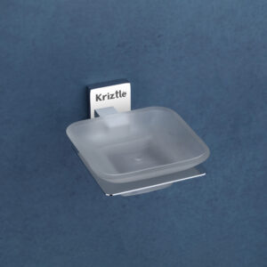 Wall Mounted Soap Dish Holder – Brass & SS 304 with Frosted Glass | PR-412